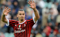 L'attaccante svedese del Milan Zlatan Ibrahimovic.