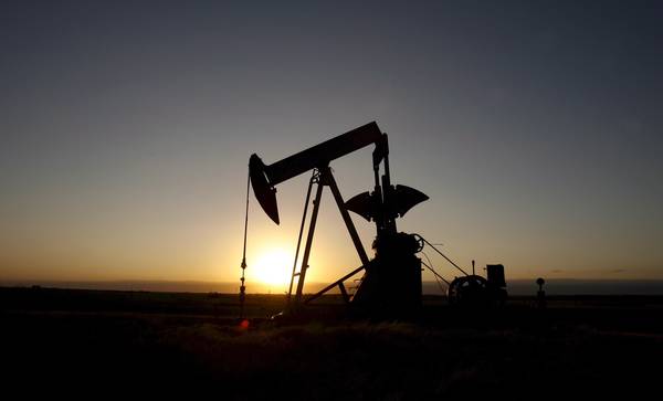 Un pozzo in un campo petrolifero vicino a Ponca City,
