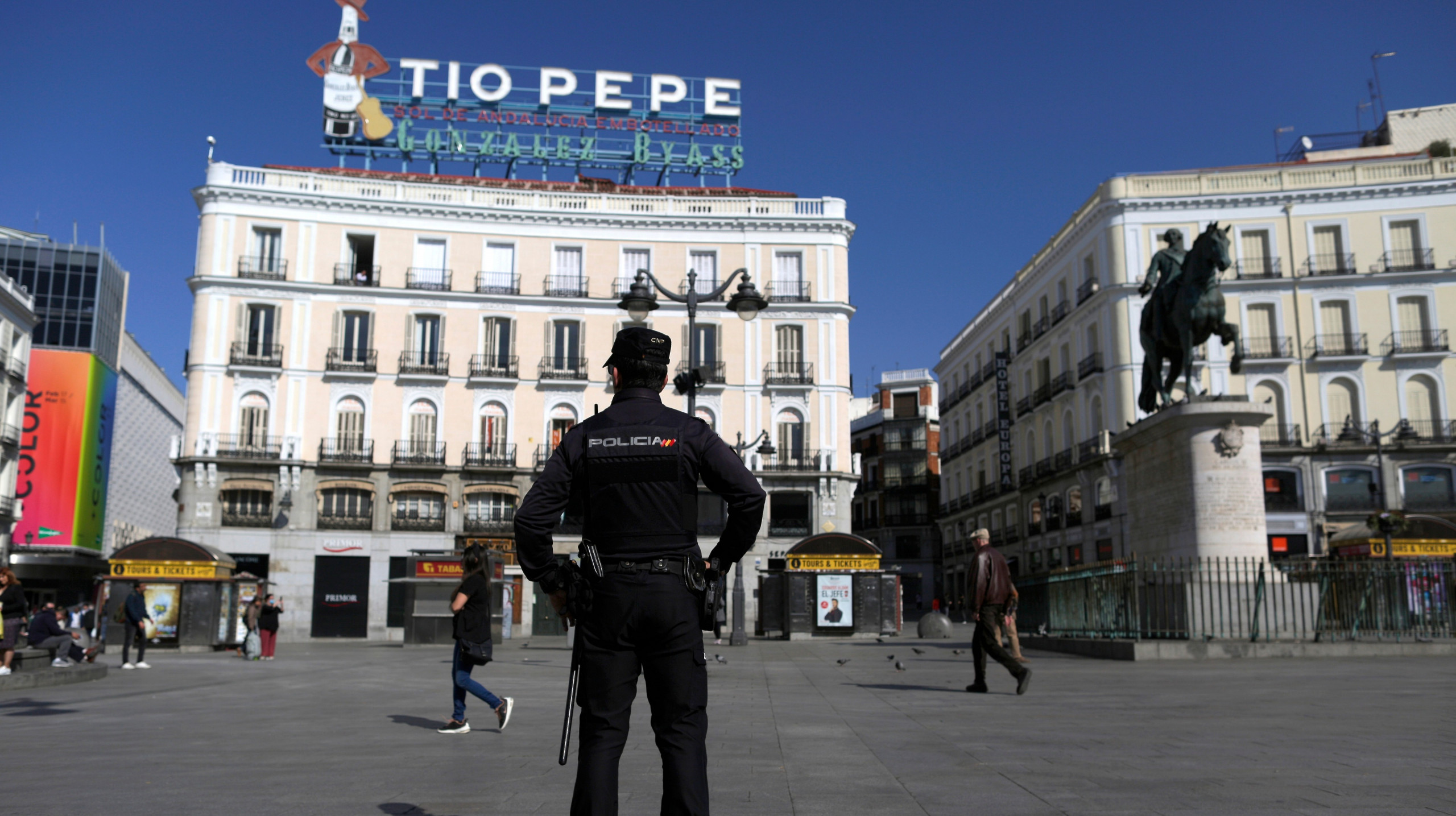 La piazza "Puerta del sol" di Madrid