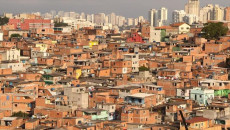 La favela di Paraisopolis a Sao Paulo, Brasile.