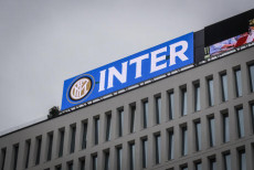 La sede dell'Inter a Porta Nuova a Milano durante l' emergenza coronavirus Covid-19,