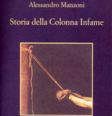 Untori: lopertina del libro "La colonna infame" di Alessandro Manzoni.