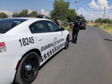 Un'auto-pattuglia della Guardia Nazionale messicana a Celaya, nello Stato di Guanajuato.