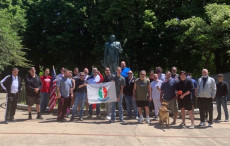 La delegazione CTIM ad Arrigo Park C.Columbus Statue