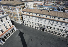 Vista aerea di Palazzo Chigi.