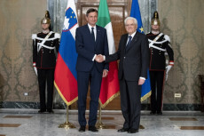 Il Presidente della Repubblica Sergio Mattarella con il Presidente della Repubblica di Slovenia, Borut Pahor.