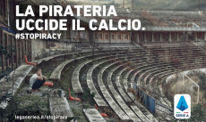 La campagna della Lega A contro la pirateria audiovisiva.