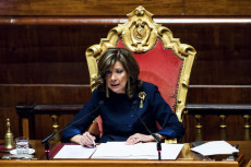 La presidente del Senato Maria Elisabetta Alberti Casellati, durante la discussione in aula sul decreto intercettazioni, Roma