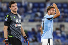 Ciro Immobile durante la partita vinta dalla Lazio sul Cagliari all'Olimpico