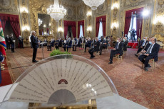 Il Presidente Sergio Mattarella in occasione della cerimonia di consegna del “Ventaglio” da parte dell’Associazione Stampa Parlamentare