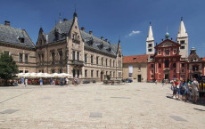 Praga, la piazza Hradcany, nel quartiere del Castello.