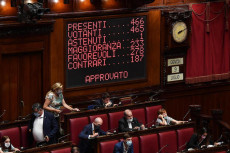 Risultati del voto finale sul Dl rilancio in aula della Camera, Roma,