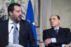 Matteo Salvini e Silvio Berlusconi in una foto d'archivio.