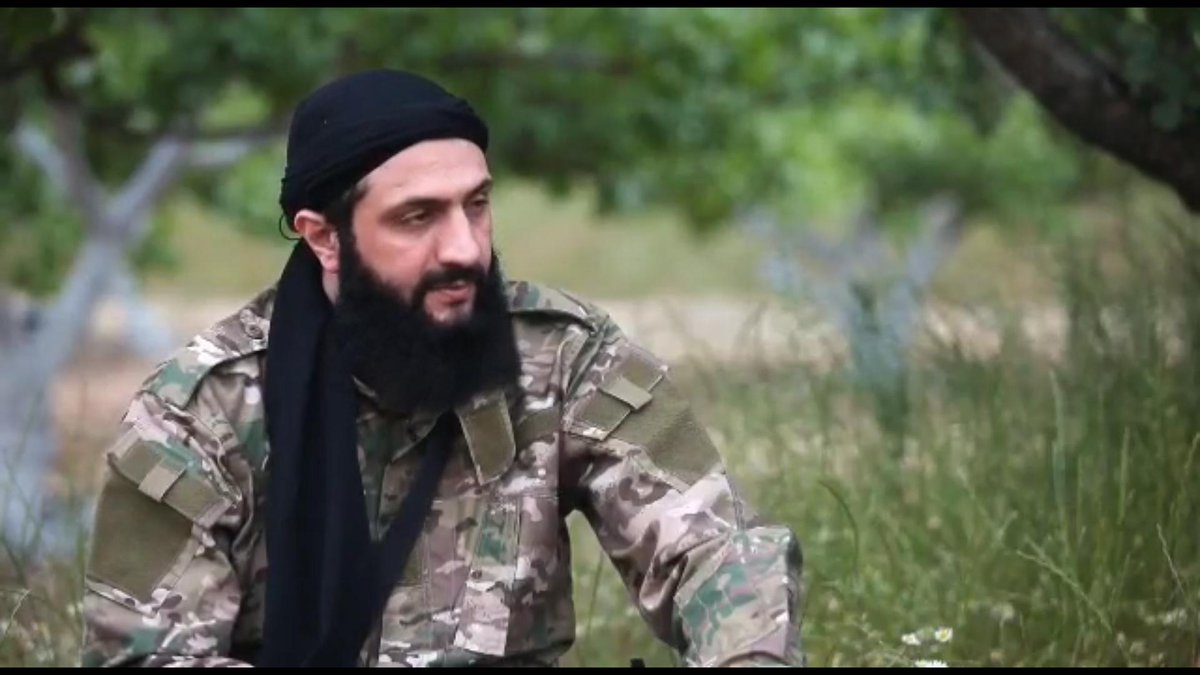 Il terrorista di alQaida Abu Muhammad Jolani, in una foto tratta da Twitter.