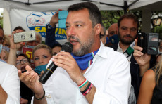 Il segretario della Lega Matteo Salvini a Sesto San Giovanni per incontrare il sindaco Roberto Di Stefano
