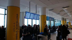 La sala passeggeri nell'aeroporto di Bari-Palese