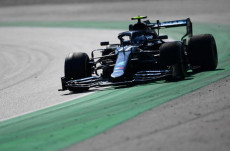Il pilota finlandese di Formula 1 Valtteri Bottas sulla Mercedes-AMG Petronas in azione duarnte le prove nel circuito di Monza.