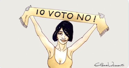 Io voto No, dall'account Twitter di Elena Visconti.