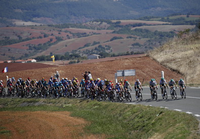 Un gruppo di corridori al Tour de France.