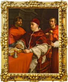 'Ritratto di Papa Leone X con i cardinali Giulio de' Medici e Luigi de' Rossi'