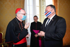 Il Segretario di Stato del Vaticano, Cardinal Pietro Parolin riceve il Segretario di Stato Usa, Mike Pompeo.