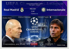 Cartello di presentazione della sfida Real Madrid-Inter. (elaborazione)