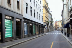 Via Montenapoleone deserta, Milano