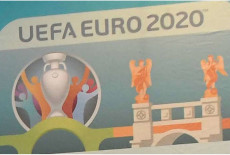 Un dipinto sulla Uefa Euro 2020.