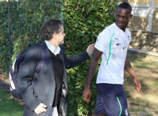 Mario Balotelli insieme a Emilio Buttaro ai tempi della Nazionale