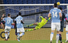 Il gol di Ciro Immobile nella partita Lazio-Napoli