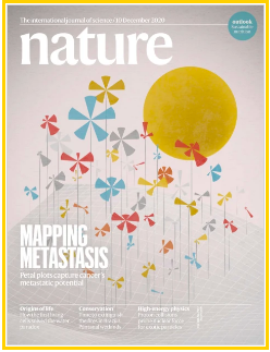 La copertina della rivista Nature del mese di Dicembre.