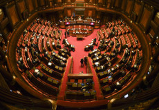 Panoramica dell'aula del Senato.