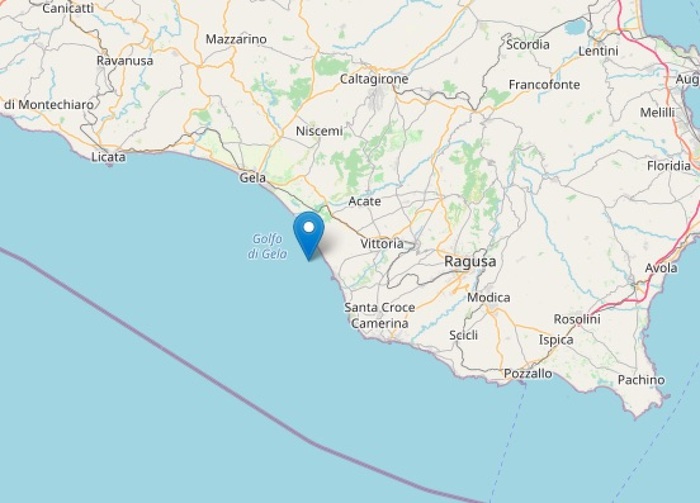 La zona del terremoto in Sicilia.