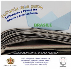 Il poster dell'incontro Letteratura e poesia tra Genova e America latina, organizzato da Casa America.