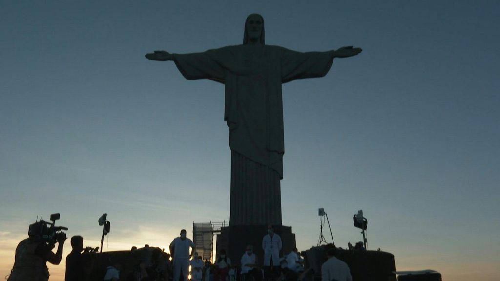 La statua del Cristo Redentore in Rio de Janeiro, Brasile. (Ansalatina)
