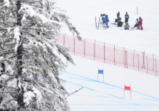 La pista di sci a Cortina.
