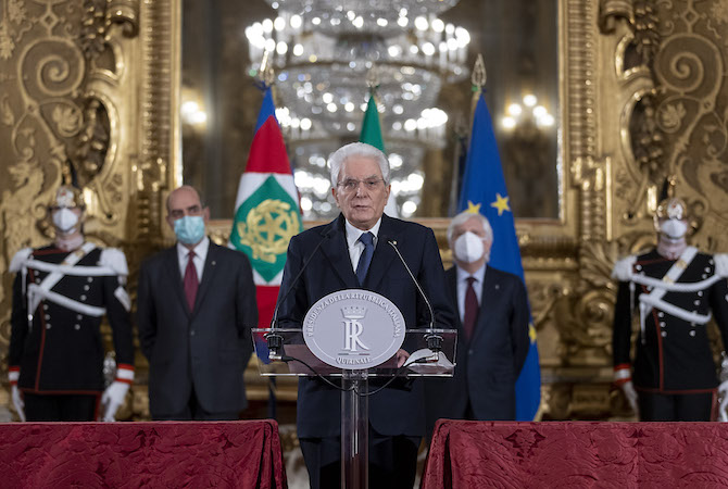 Il Presidente della Repubblica Sergio Mattarella, oggi 2 febbraio 2021