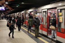 Una stazione della Metro di Milano.