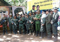 Immagine del video trasmesso in Internet dalle FARC, il cui numero 2, alias Iván Márquez annuncia il ritorno alle armi il 30 agosto 2019. EFE