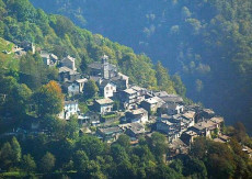 Una veduta del borgo montano Monteviasco (Provincia di Varese).