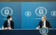 IL Presidente del Consiglio Mario Draghi e il Ministro della Salute Roberto Speranza.