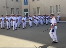 La tenente di vascello della Marina militare protagonista del famoso 'balletto' messo in scena l'estate scorsa nella Scuola sottufficiali di Taranto.