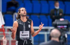 Gianmarco Tamberi in azione durante la Coppa Copernicus 2021 in Torun,