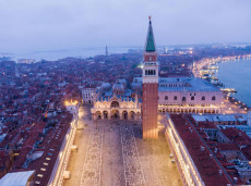 Venezia, vista di Piazza San Marco durante il lockdown.