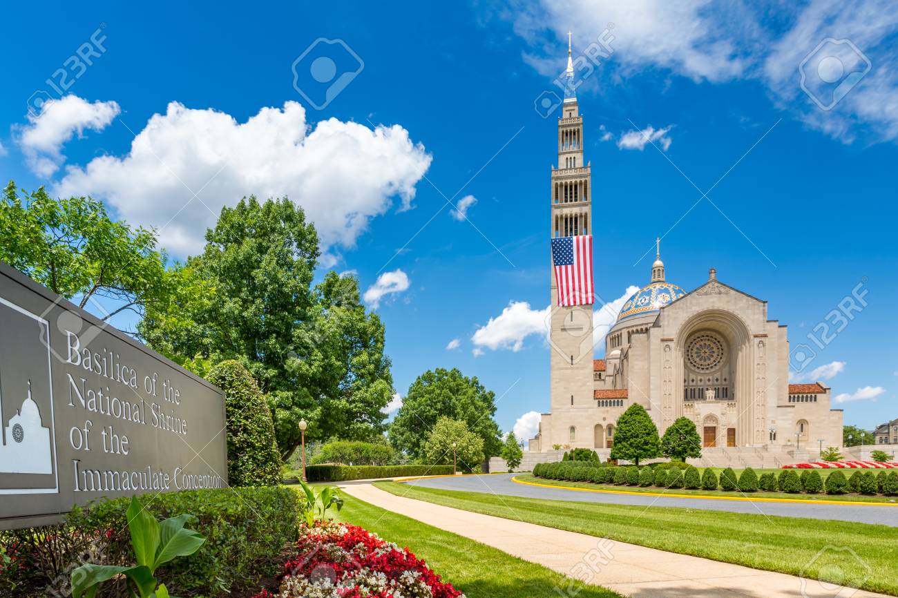 La Basilica del santuario nazionale dell'Immacolata Concezione a Washington.