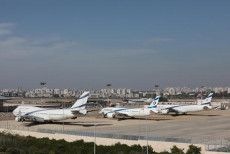 L'aeroporto Ben Gurion a Tel Aviv, Israele.