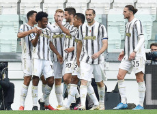 Juan Cuadrado protagonista con una doppietta in Juventus-Inter all'Allianz Stadium di Torino..