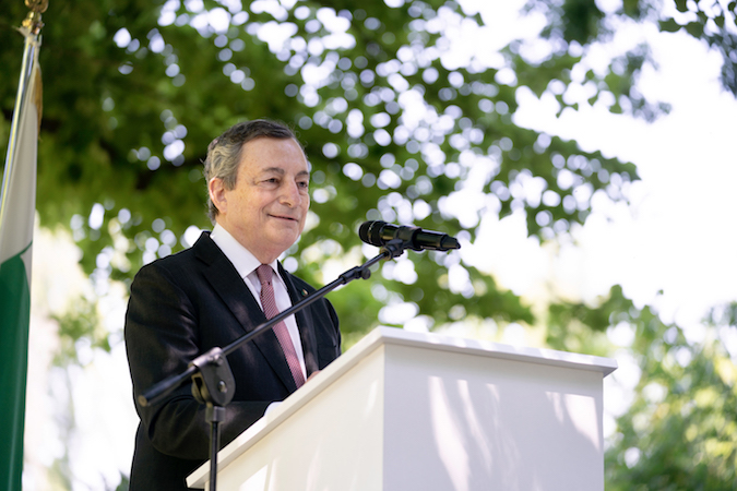 Il Presidente del Consiglio, Mario Draghi, interviene al termine della sua visita in Emilia Romagna
