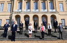 Foto di gruppo dei ministri delle Finanze al G7 a Londra.