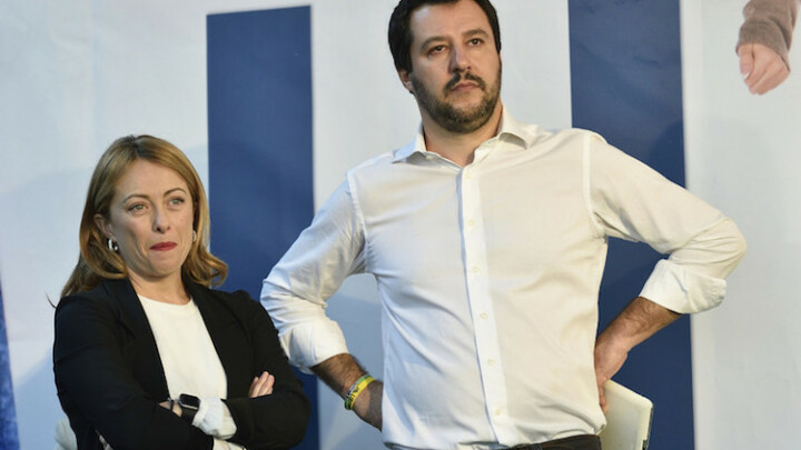 Giorgia Meloni e Matteo Salvini in una foto d'archivio.